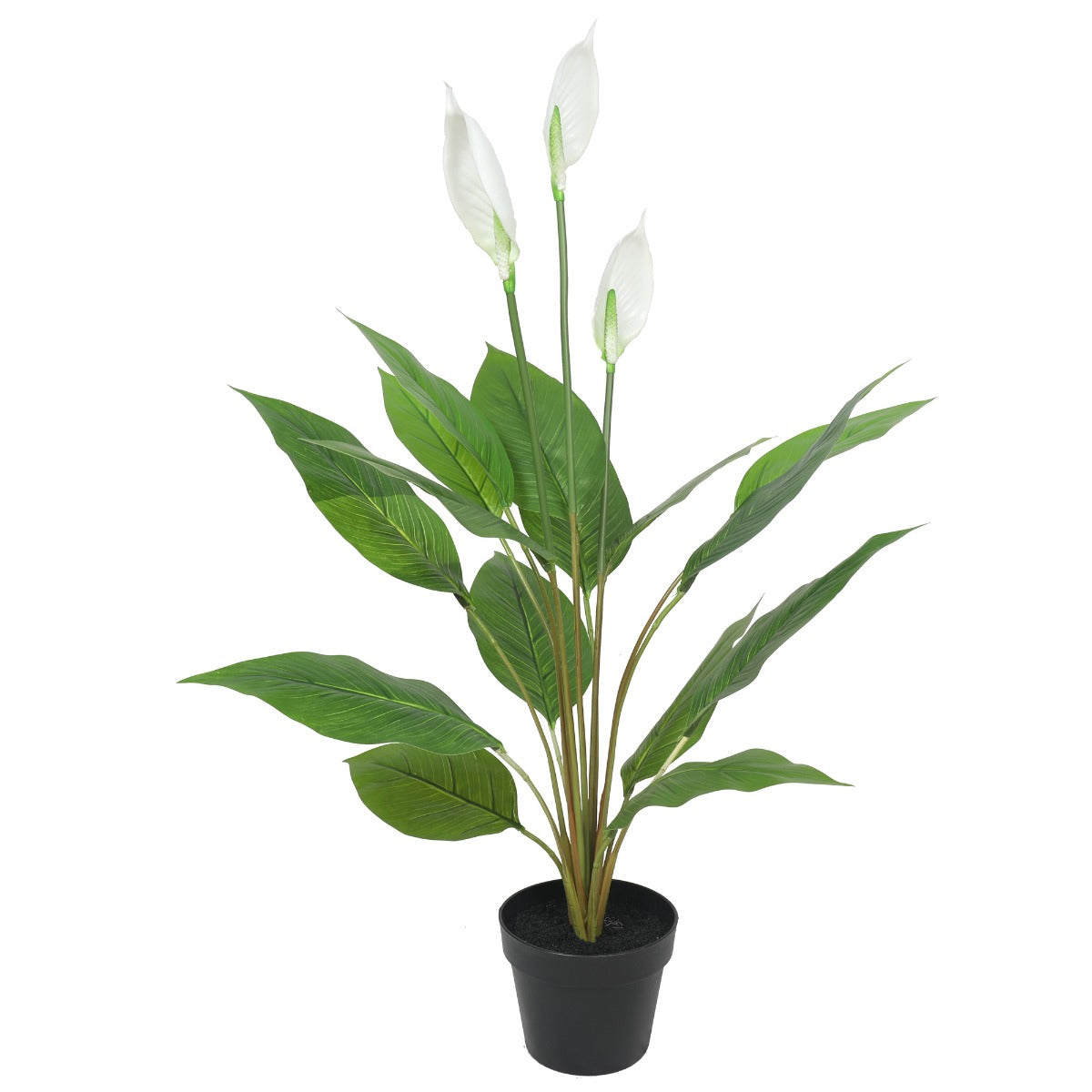 95cm Artificial Flowering White Peace Lily