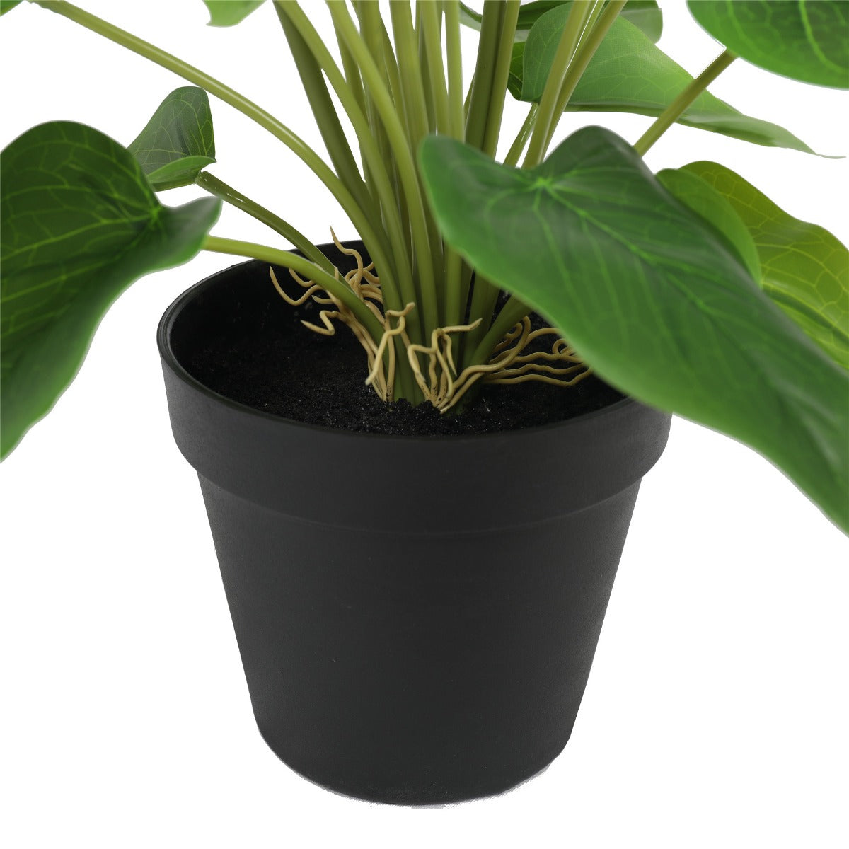 50cm Artificial Flowering White & Orange Peace Lily