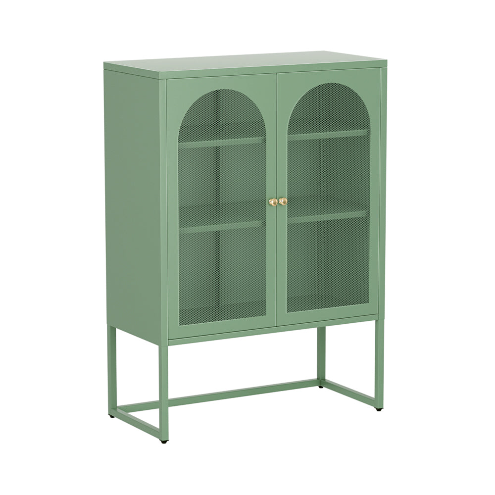 Elma Green Metal Buffet Sideboard