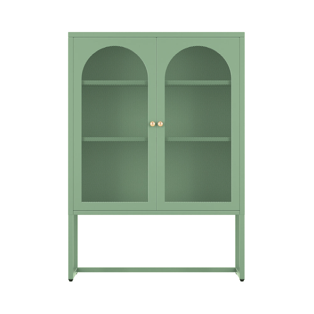 Elma Green Metal Buffet Sideboard