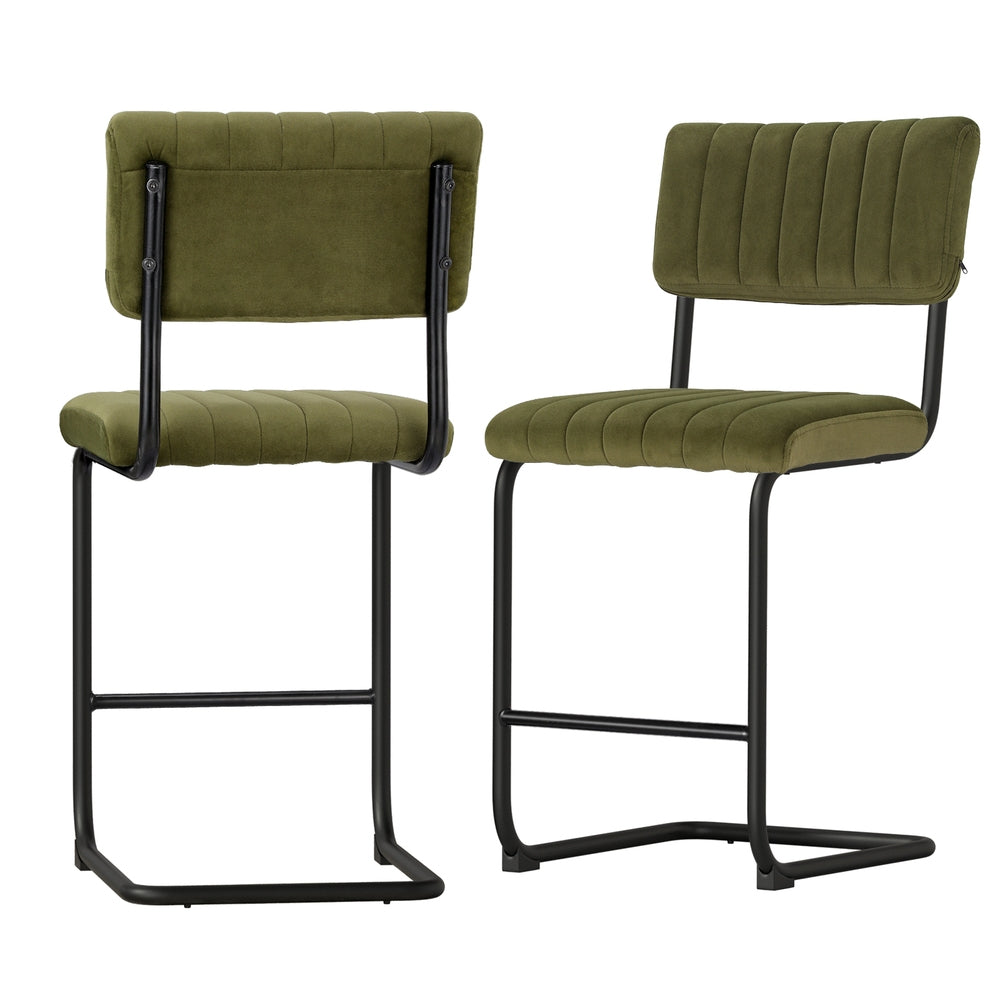 Orman Set of 2 Velvet Bar Stools