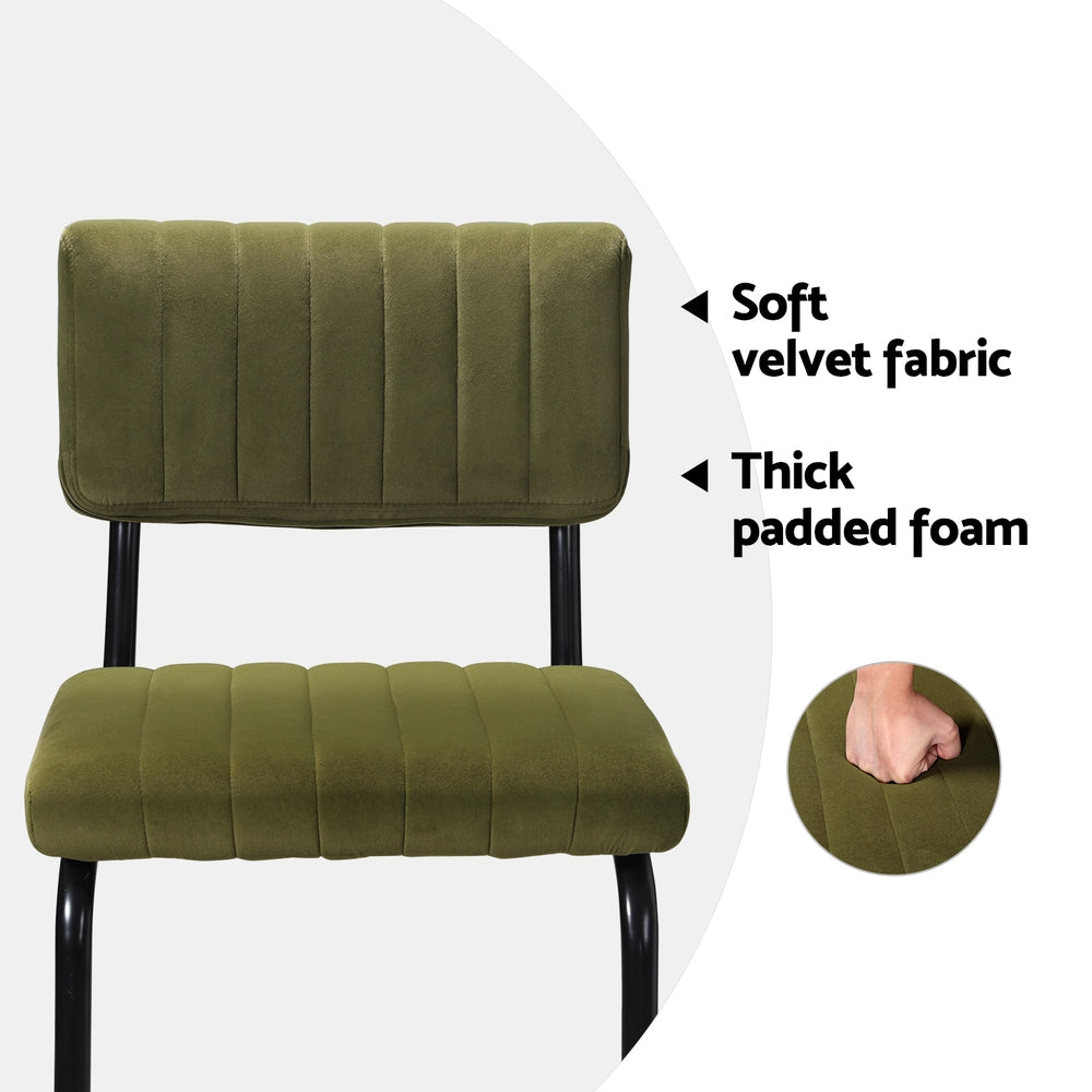 Orman Set of 2 Velvet Bar Stools
