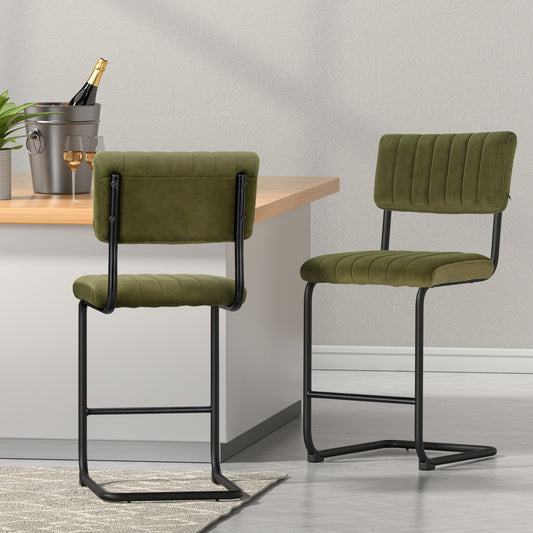 Orman Set of 2 Velvet Bar Stools