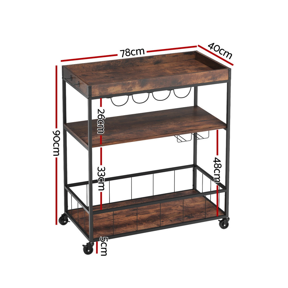 Artiss Rustic Serving Cart