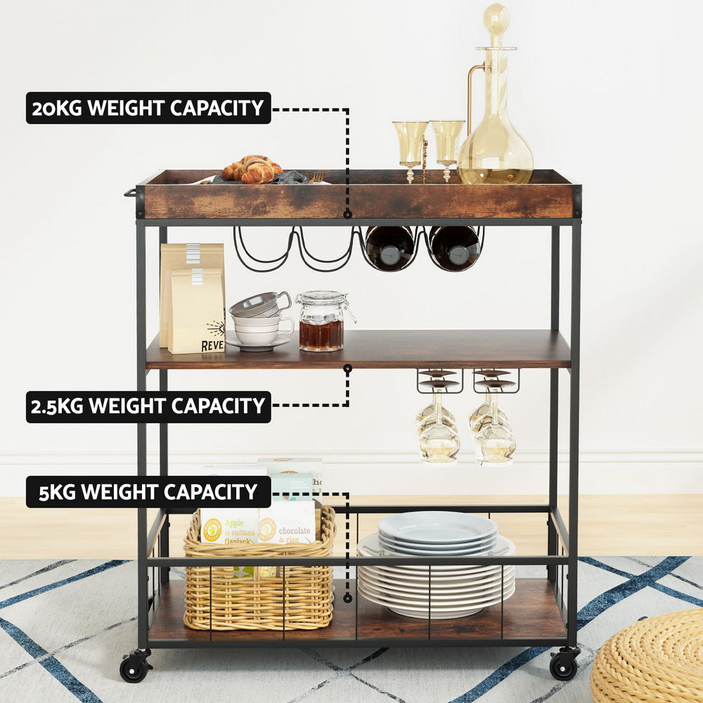 Artiss Rustic Serving Cart