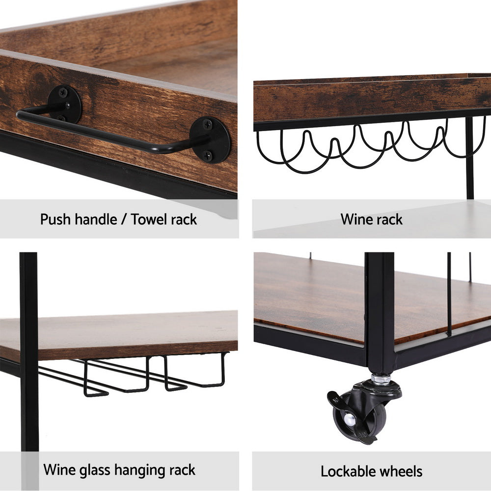 Artiss Rustic Serving Cart