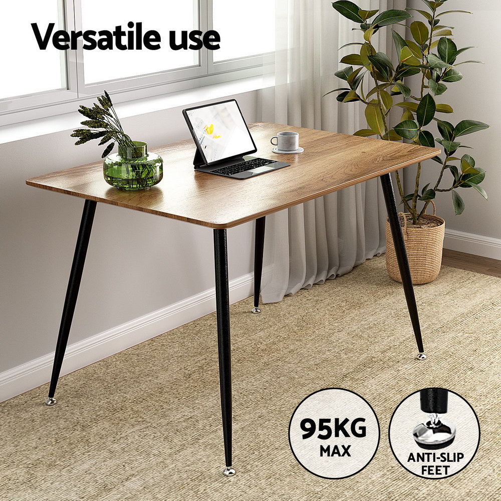 Caleb Dining Table with 4 Grey Velvet Chairs