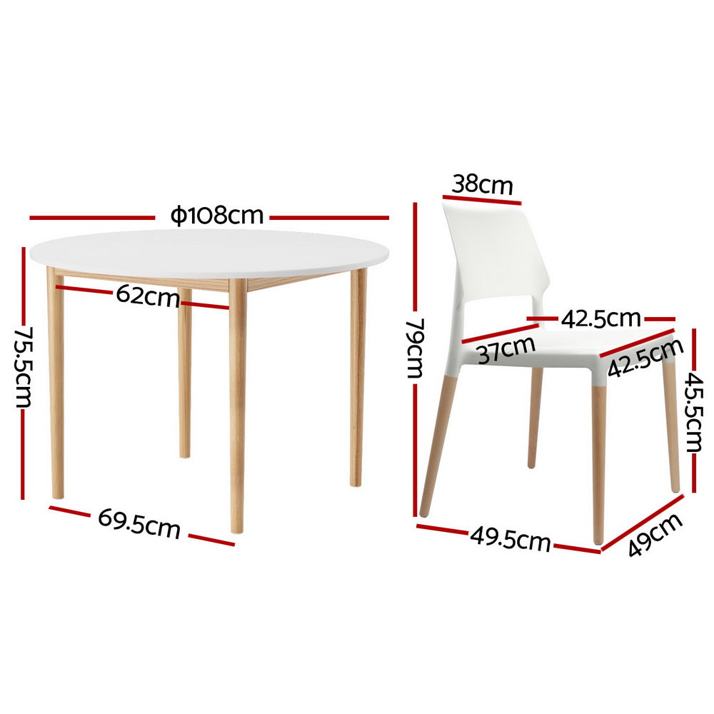 Demi Dining Table with 4 Chairs