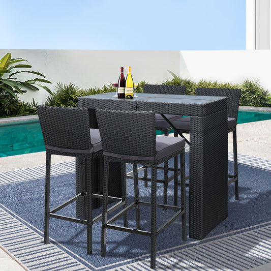 Gardeon 5 Piece Outdoor Bar Set