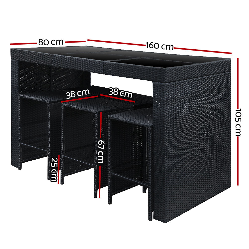 Gardeon 7 Piece Outdoor Bar Set