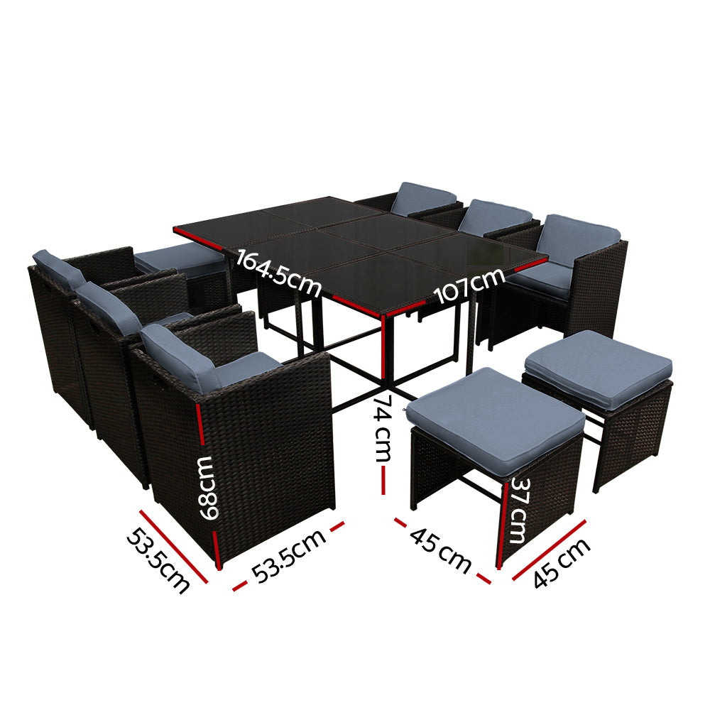 Capetown 11 Piece Outdoor Dining Set