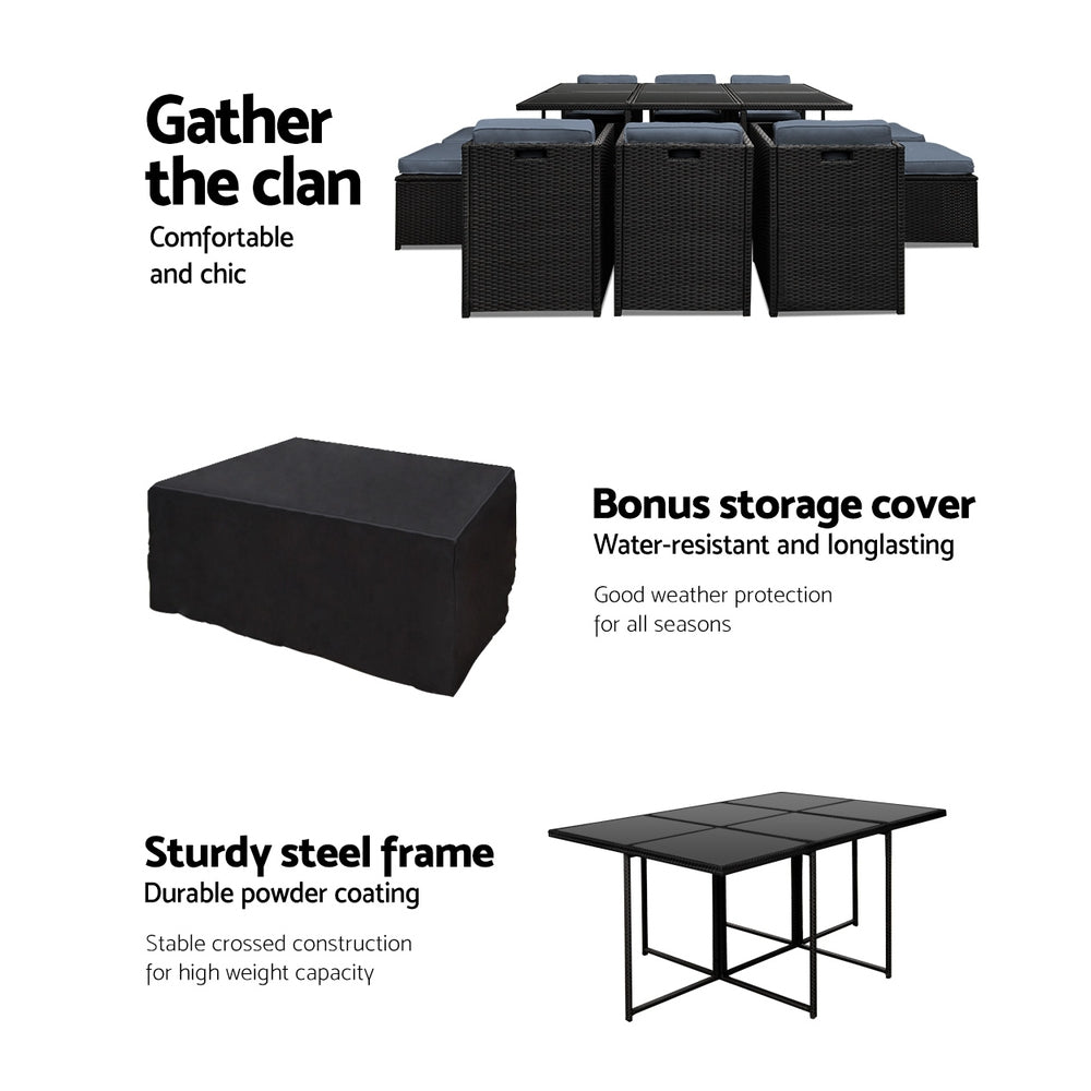 Capetown 11 Piece Outdoor Dining Set
