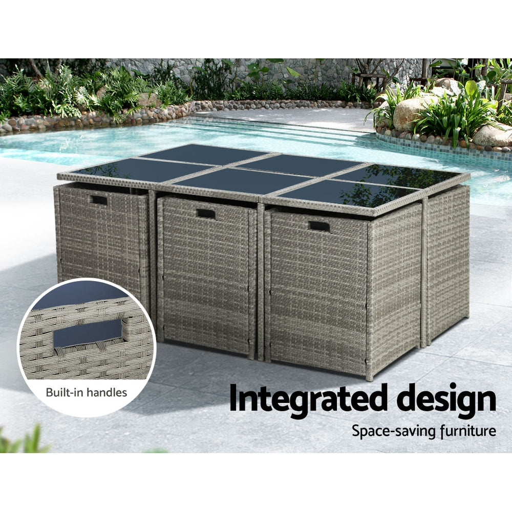 Gardeon 11 Piece Outdoor Dining Set
