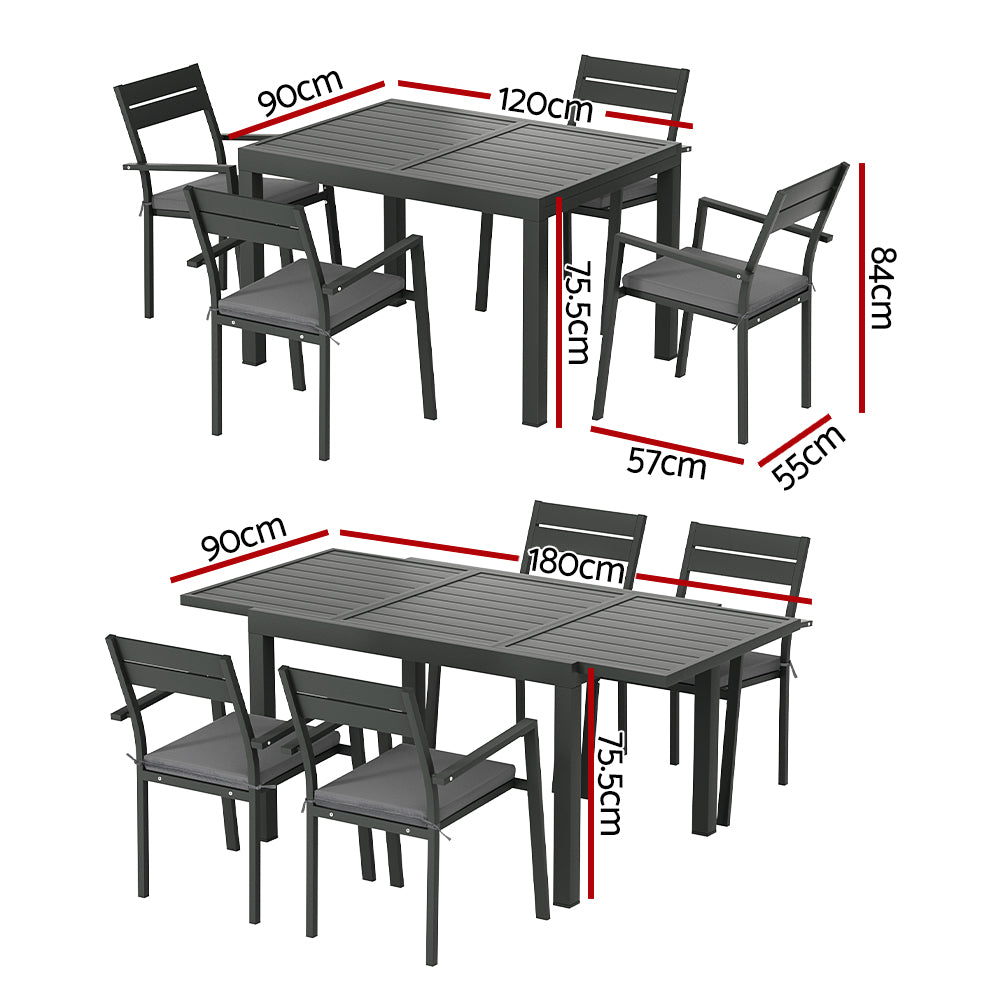 Gardeon 5 Piece Aluminum Dining Set