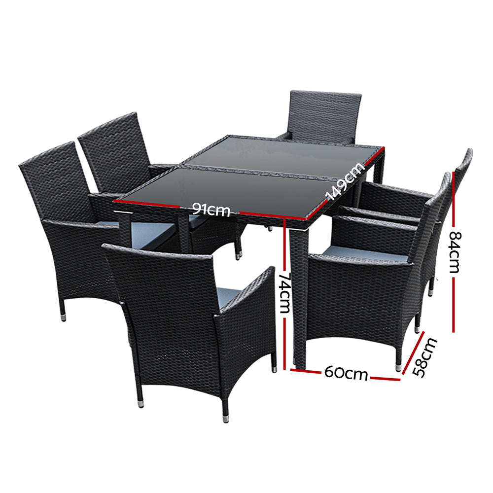 Gardeon 7 Piece Outdoor Dining Set