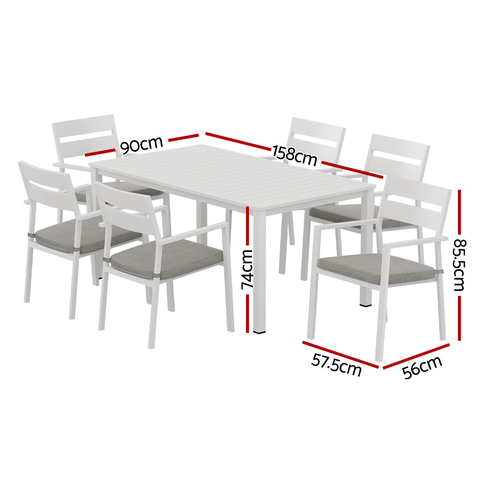 Gardeon 6 Seater Outdoor Dining Set