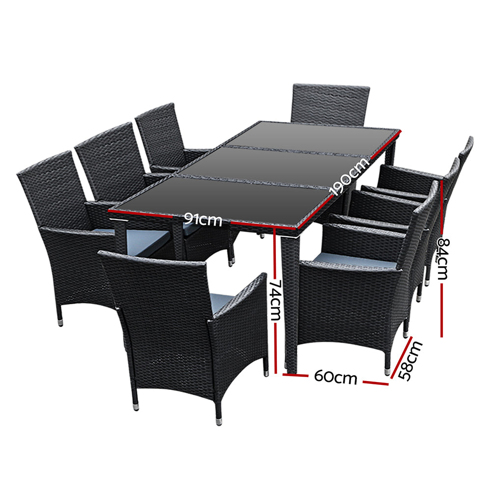 Gardeon 9 Piece Outdoor Dining Set