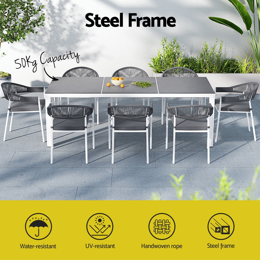 Gardeon 9 Piece Outdoor Dining Set