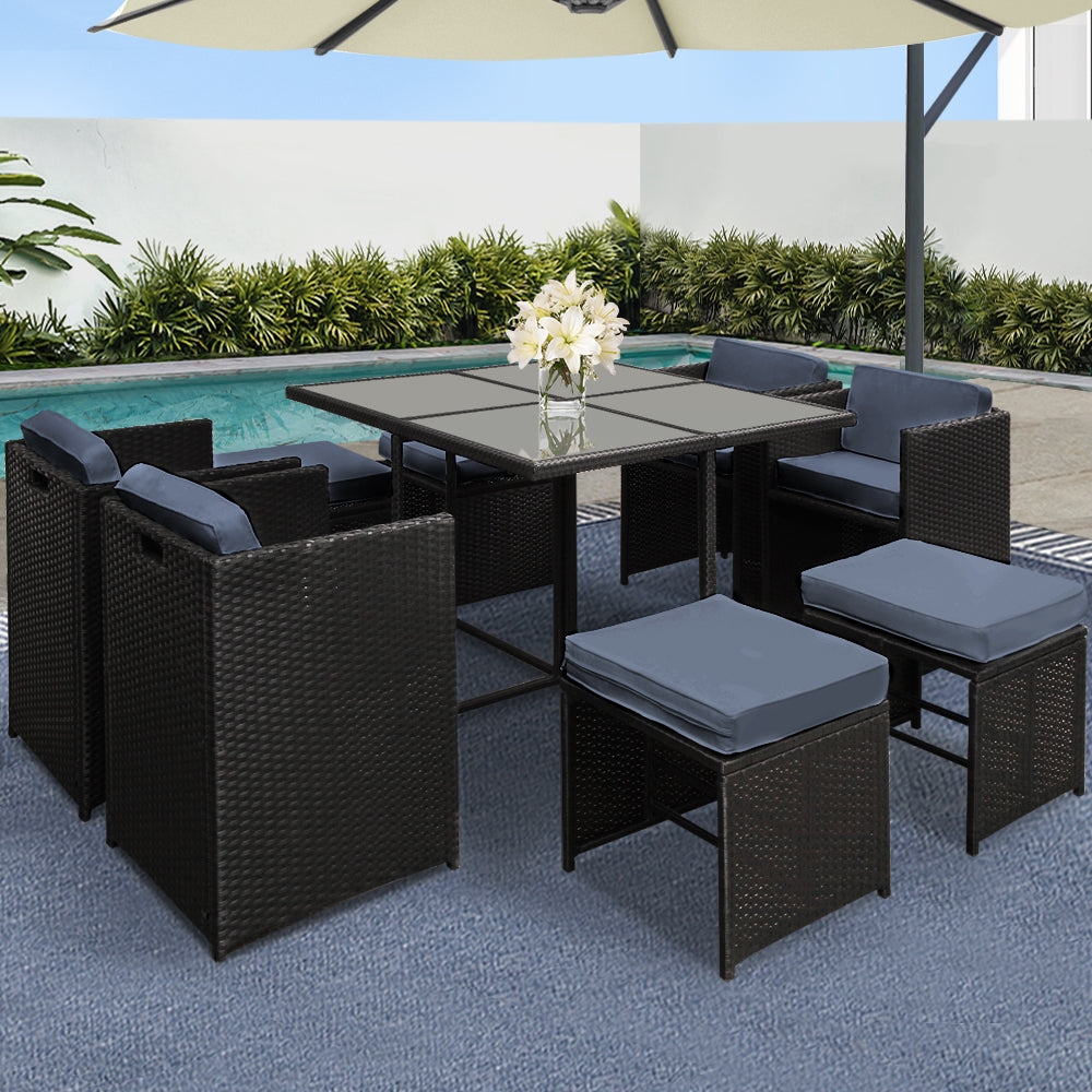 Hawaii 9 Piece Outdoor Dining Set