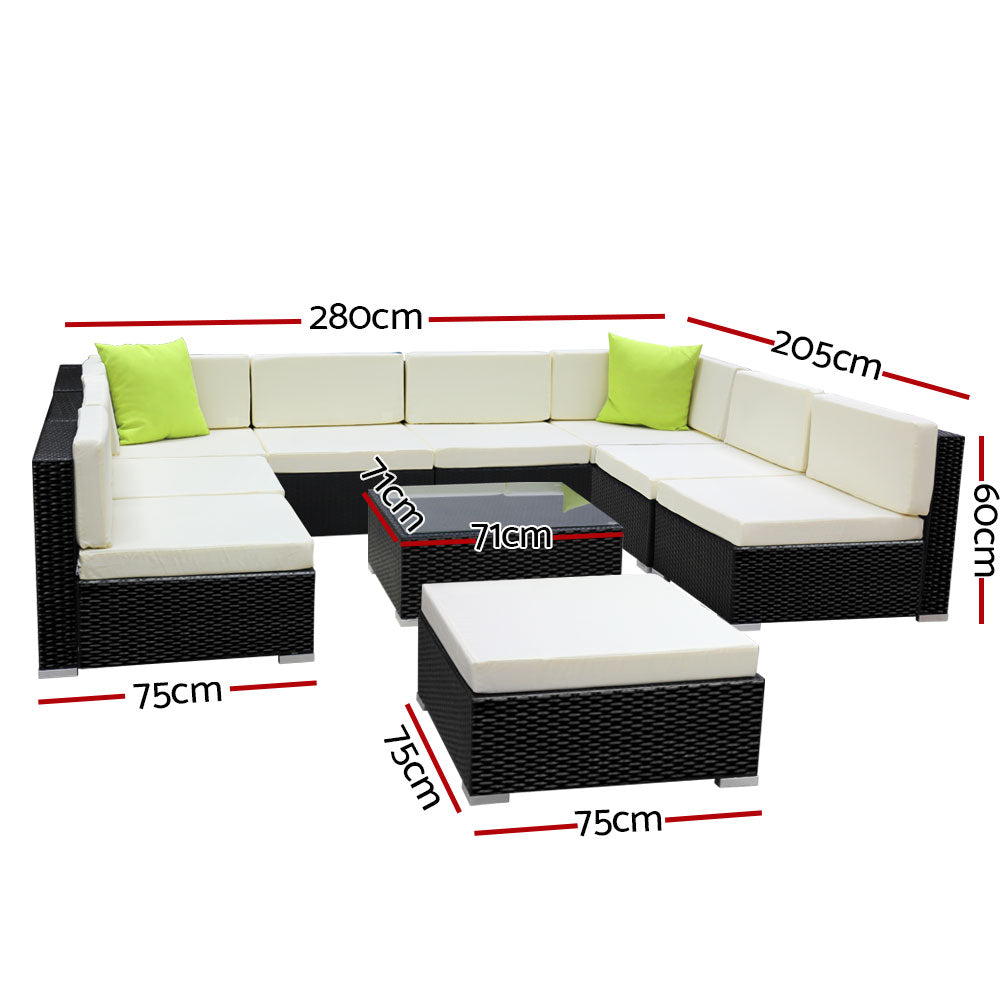 Gardeon 10 Piece Outdoor Sofa Set with Cover