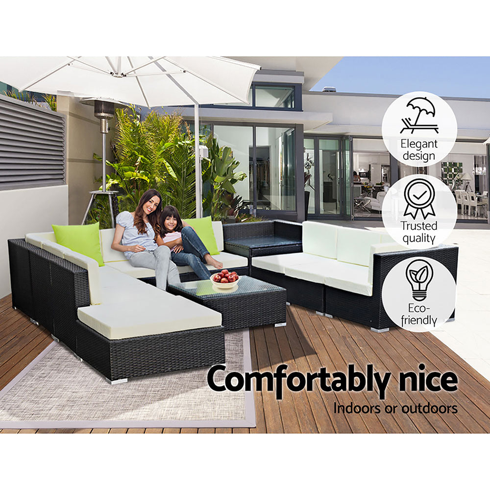 Gardeon 11 Piece Outdoor Sofa Set with Cover