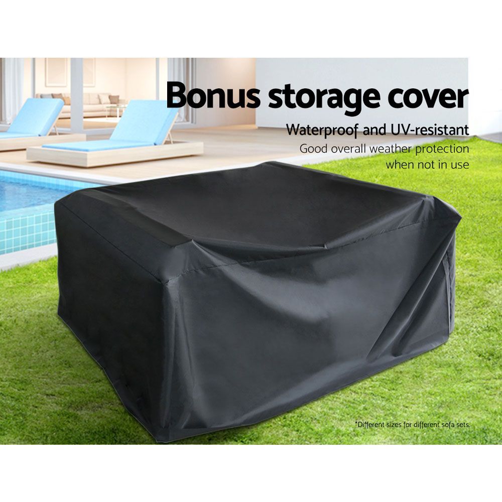 Gardeon 9 Piece Outdoor Sofa Set with Cover