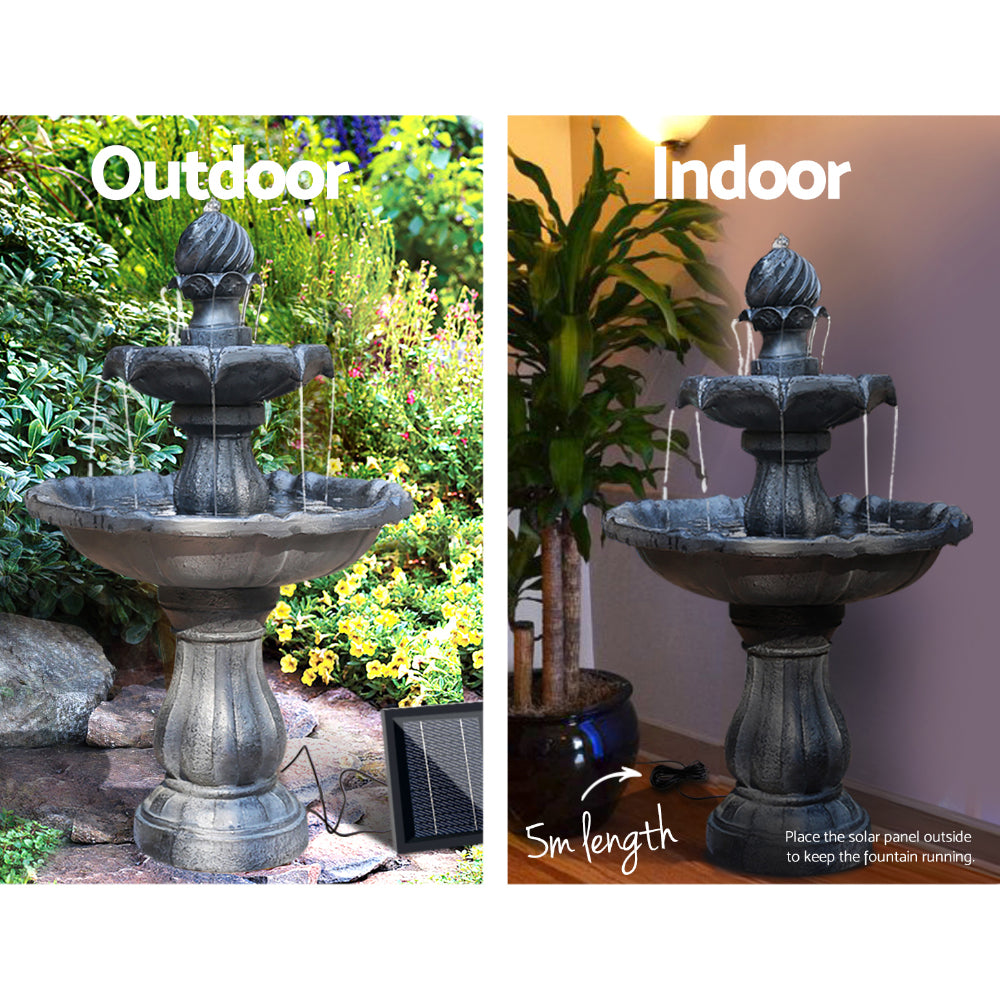 Gardeon 93cm 3 Tier Solar Water Fountain