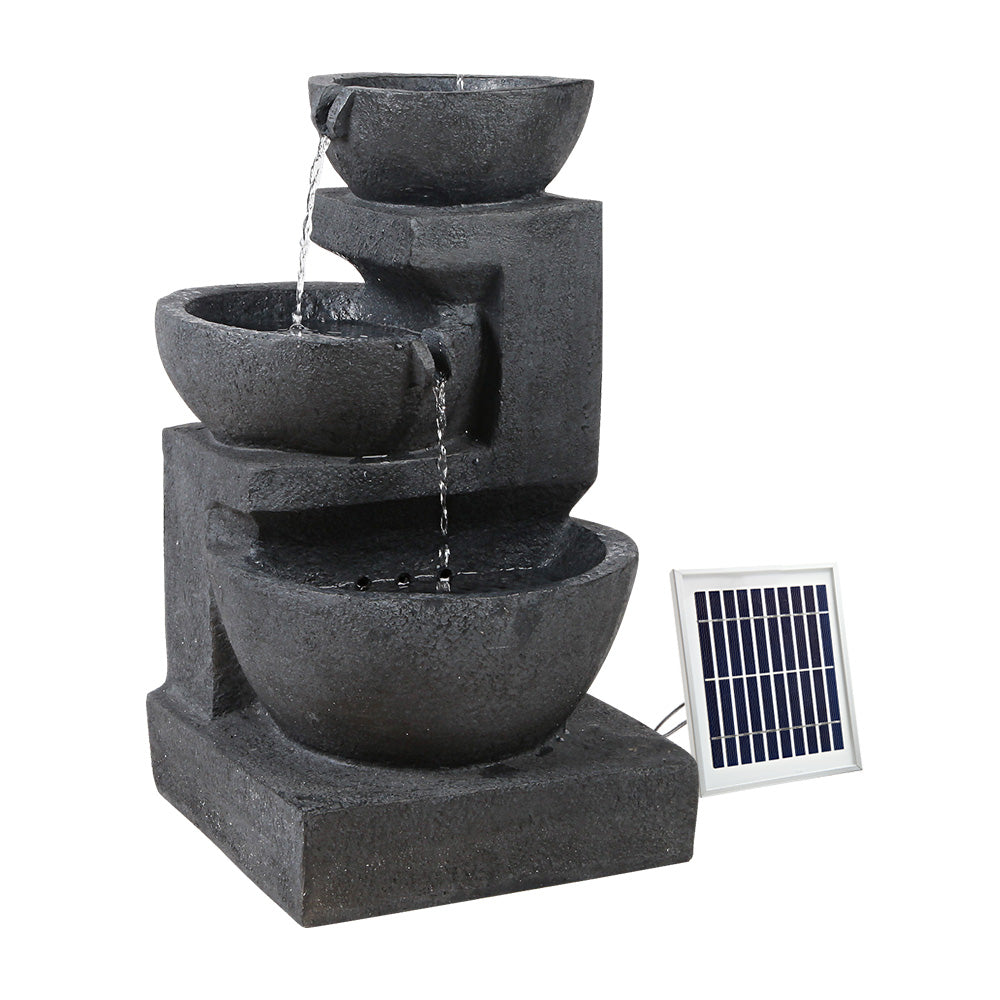 Gardeon 60cm 3 Tier Solar Water Feature with LED