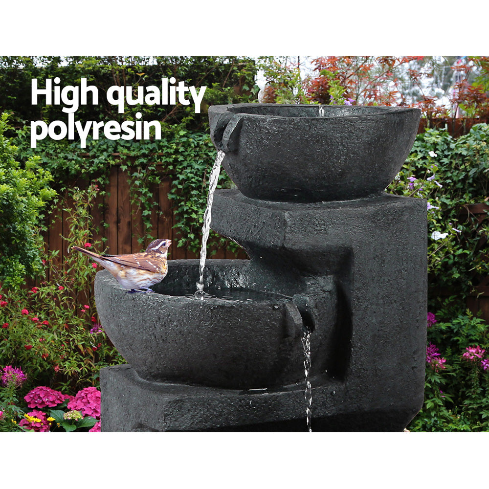 Gardeon 60cm 3 Tier Solar Water Feature with LED
