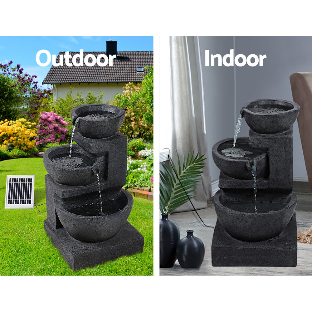 Gardeon 60cm 3 Tier Solar Water Feature with LED