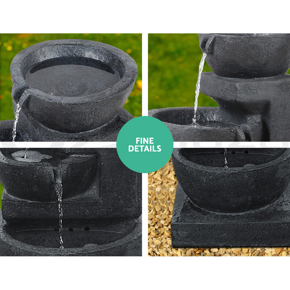 Gardeon 60cm 3 Tier Solar Water Feature with LED