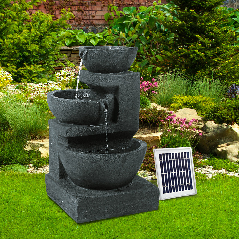 Gardeon 60cm 3 Tier Solar Water Feature with LED