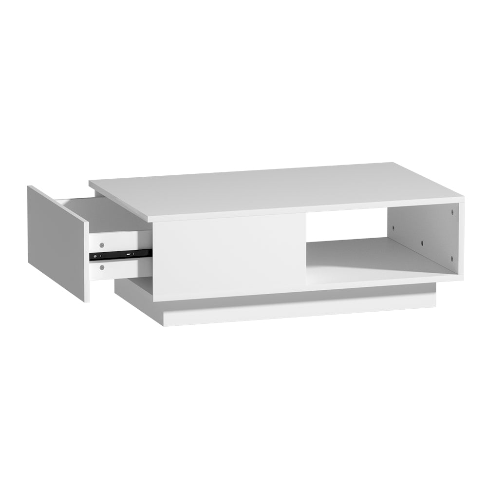 White Coffee Table with Led Lights