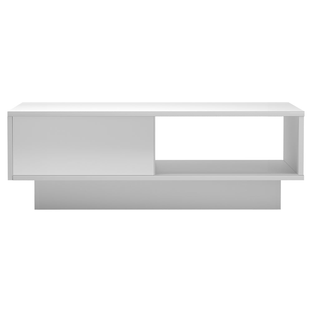 White Coffee Table with Led Lights