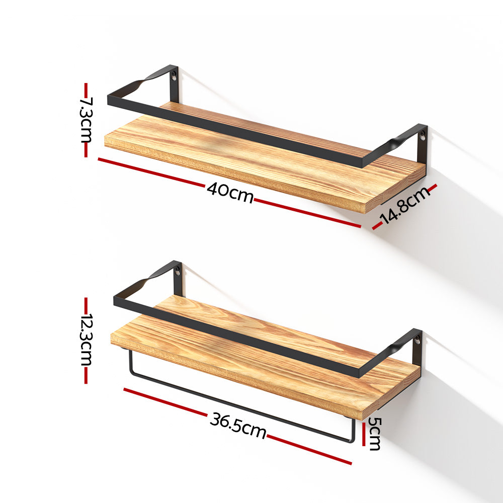 Melis Set of 2 Floating Wall Shelves