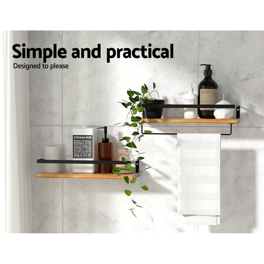 Melis Set of 2 Floating Wall Shelves
