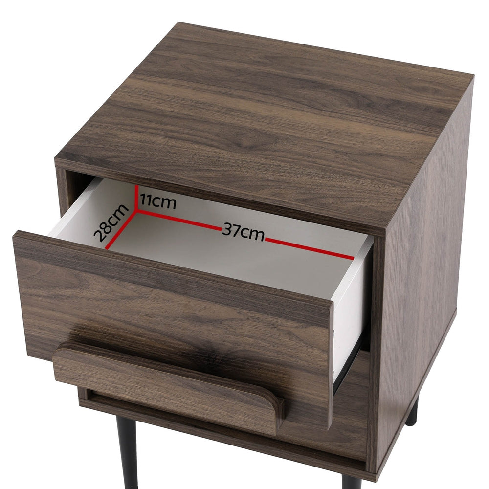 Walnut Bedside Table