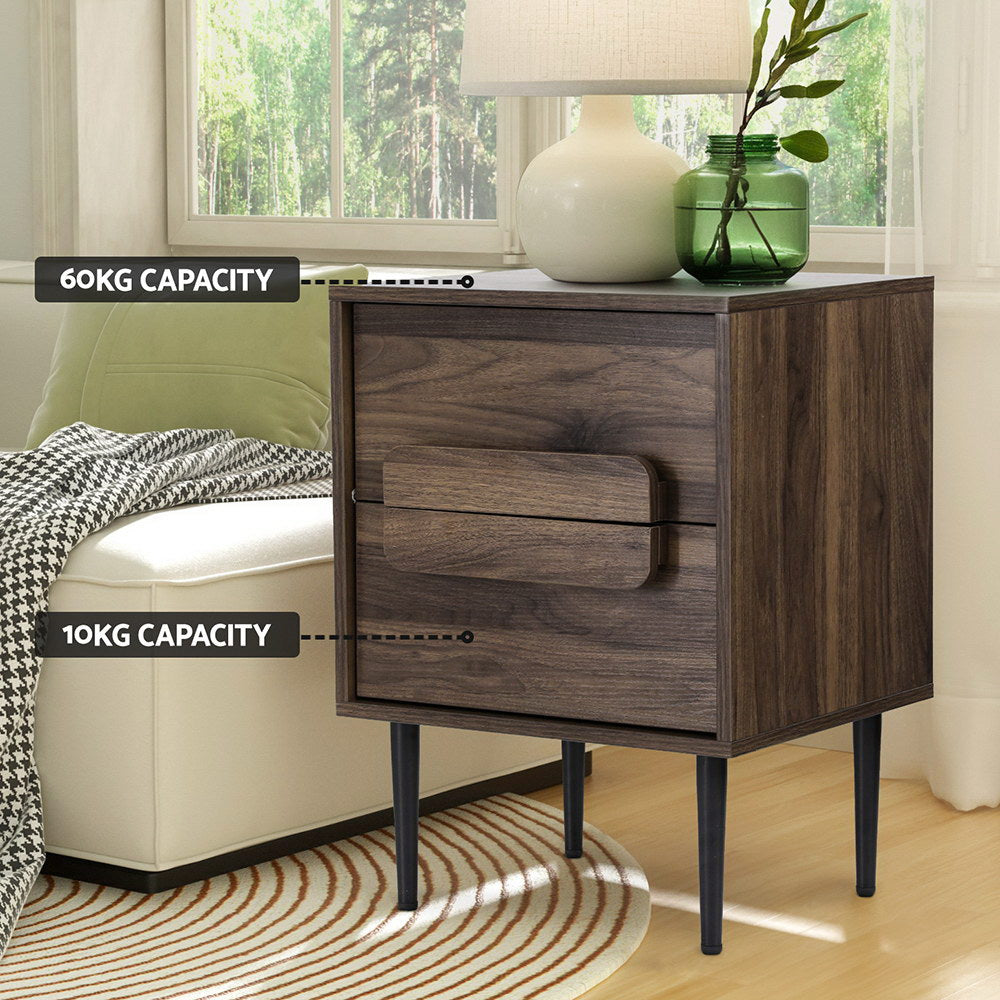 Walnut Bedside Table
