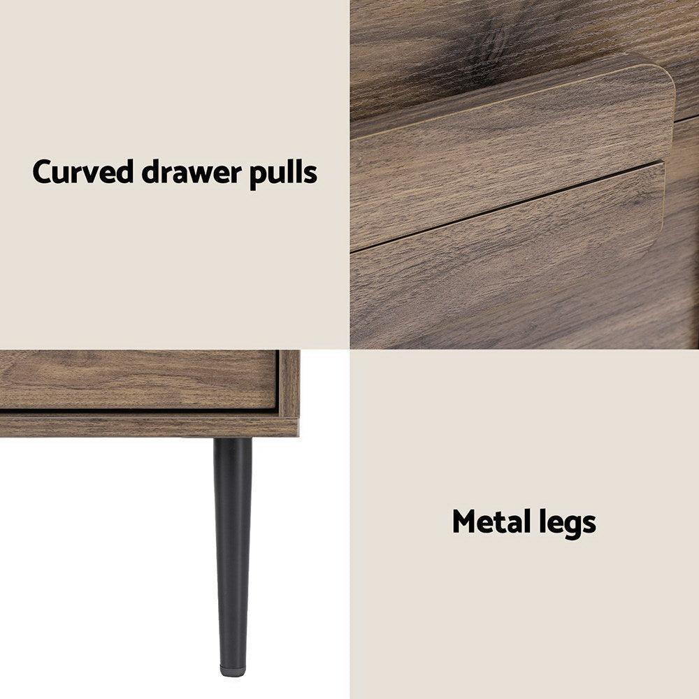 Walnut Bedside Table