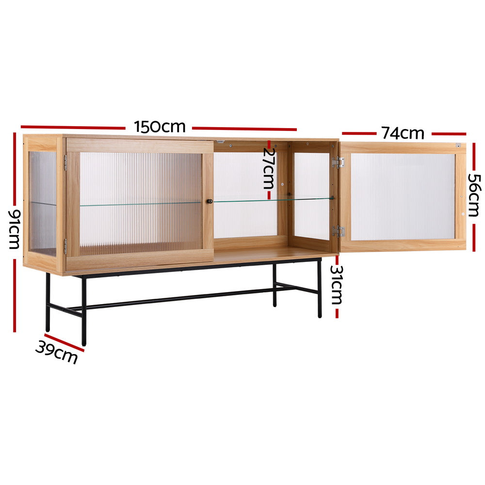 Artiss Fluted Buffet Sideboard