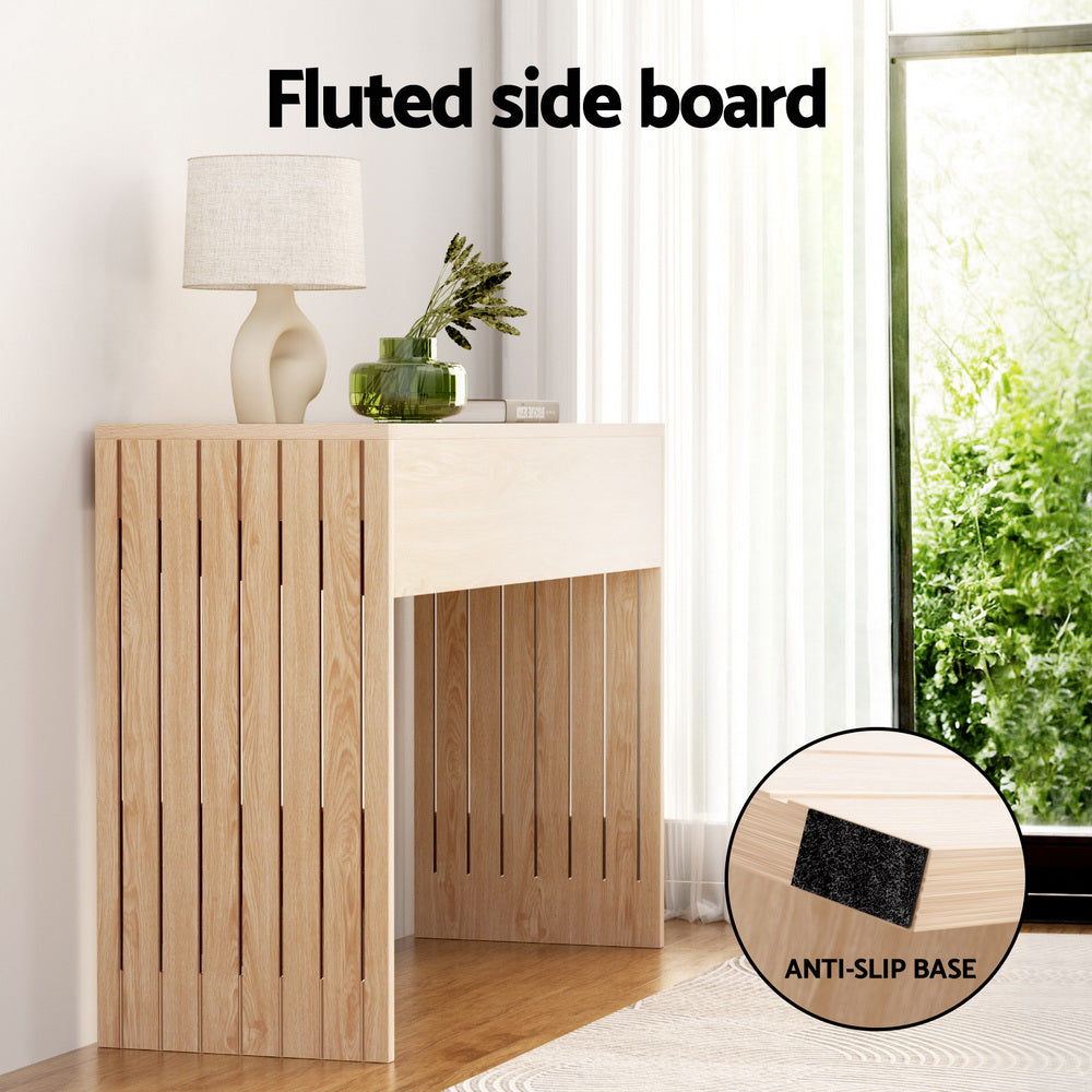 Fluted Pine Console Table