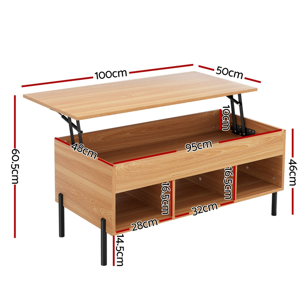Artiss Oak Lift-top Coffee Table