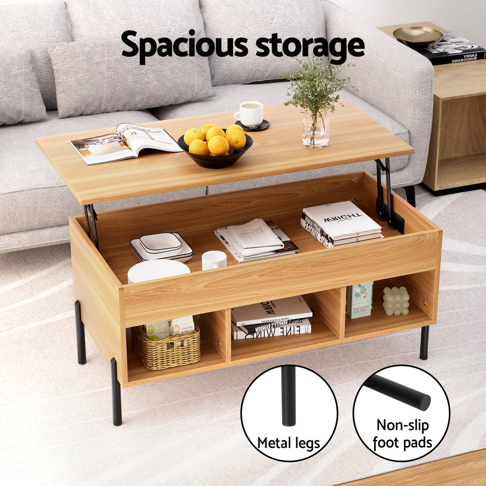 Artiss Oak Lift-top Coffee Table