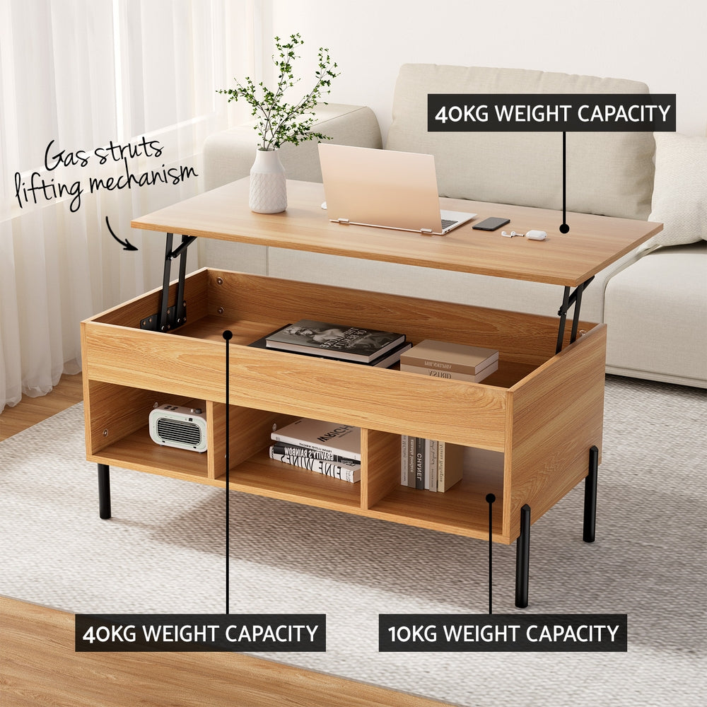 Artiss Oak Lift-top Coffee Table