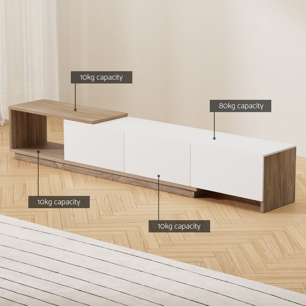 Artiss Extendable White Oak TV Cabinet
