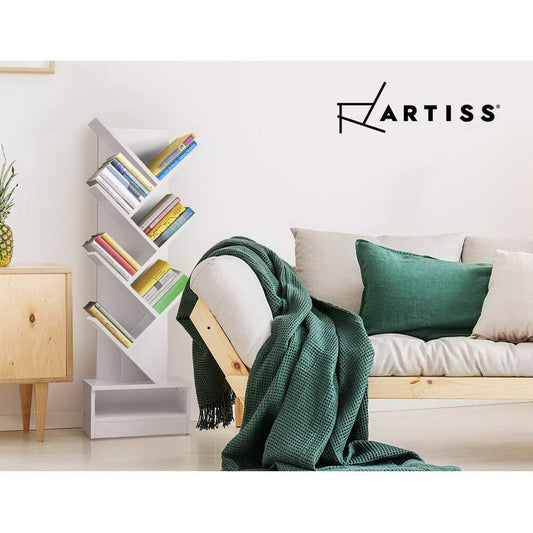 Echo 7 Tier White Tree Bookshelf