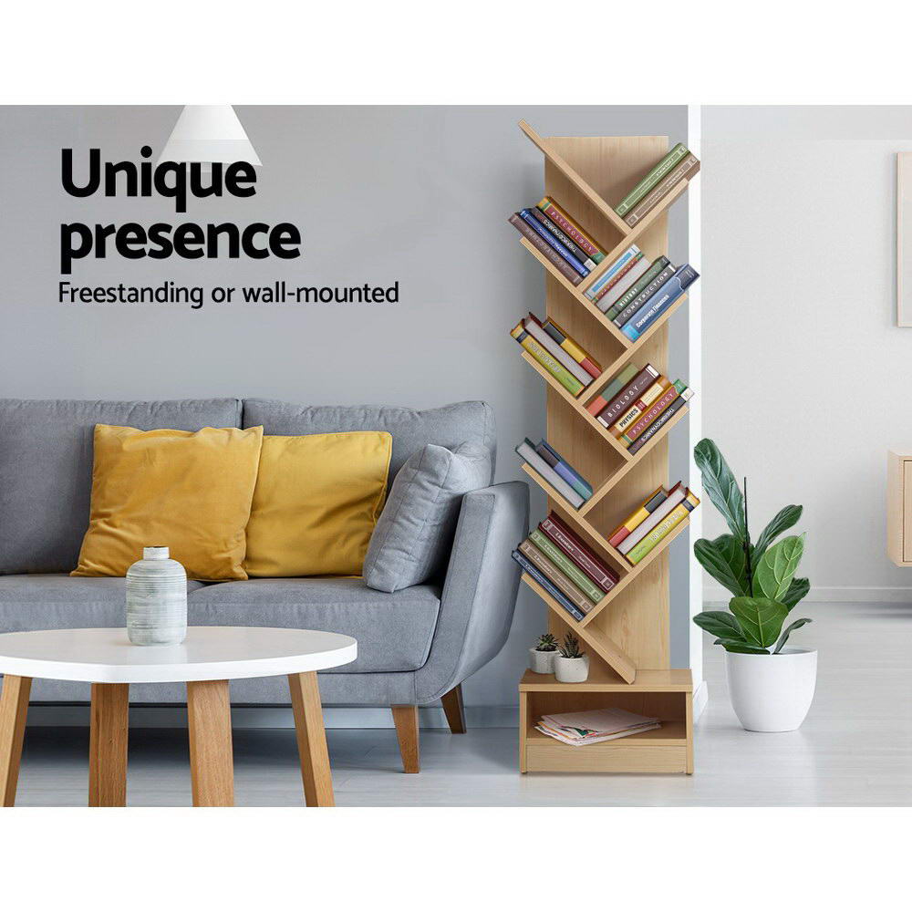 Echo 9 Tier Oak Tree Bookshelf