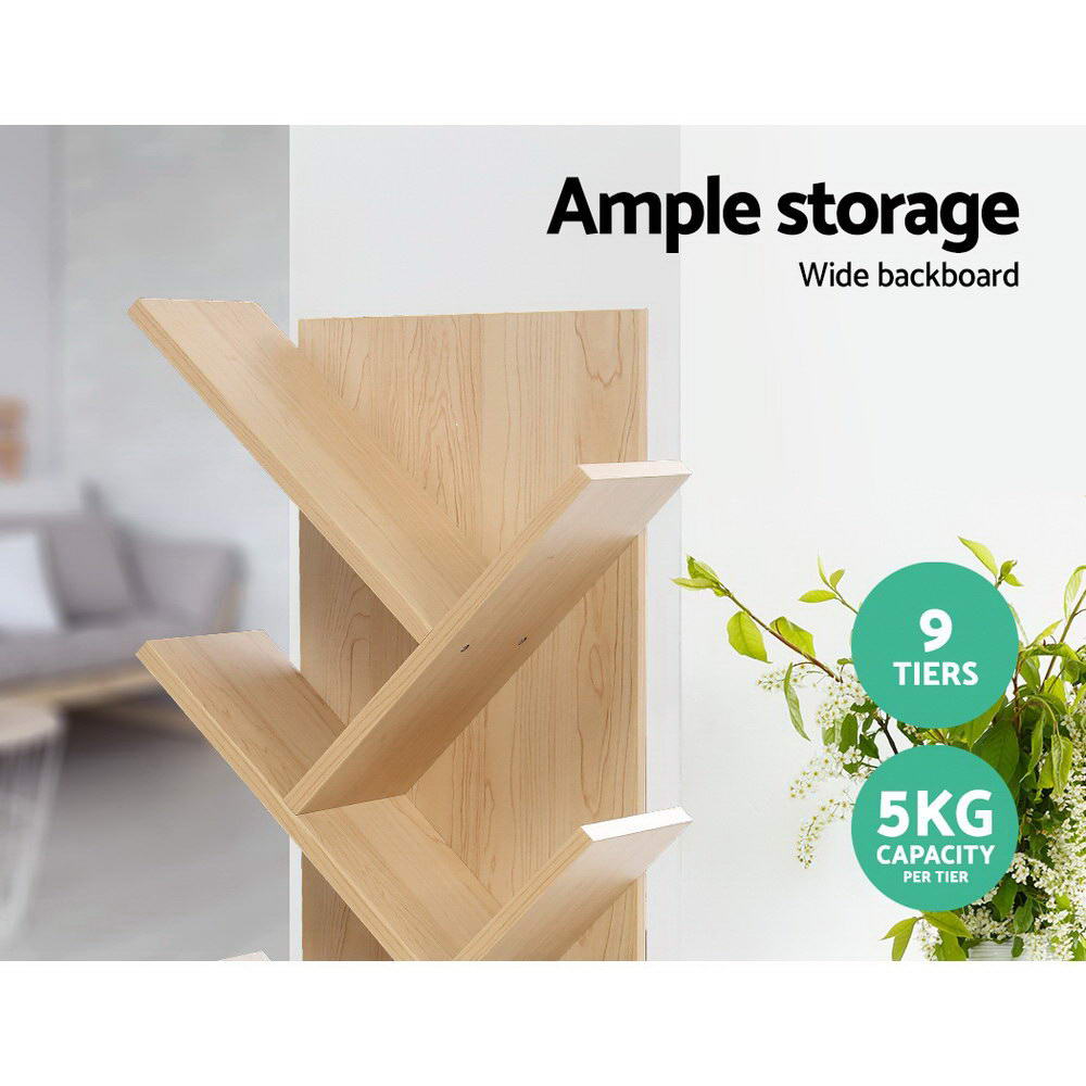 Echo 9 Tier Oak Tree Bookshelf