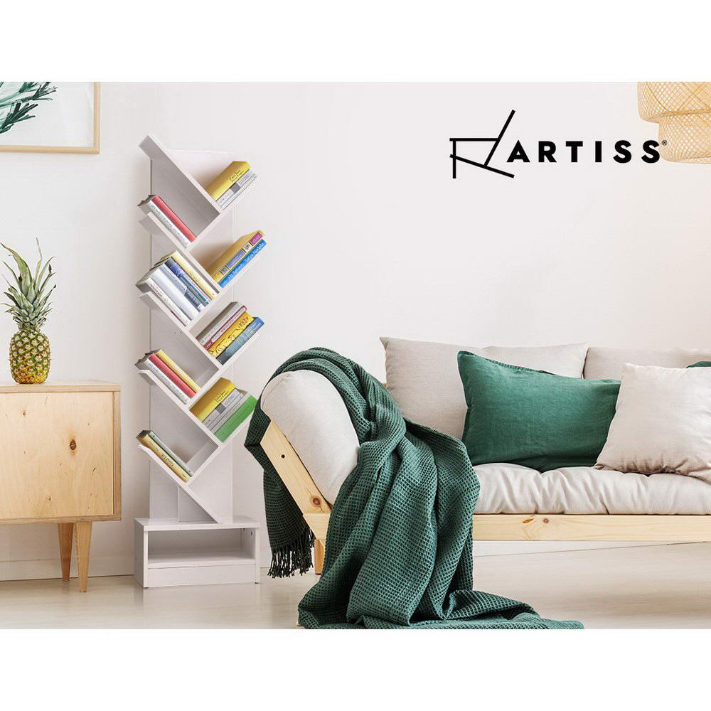 Echo 9 Tier White Tree Bookshelf