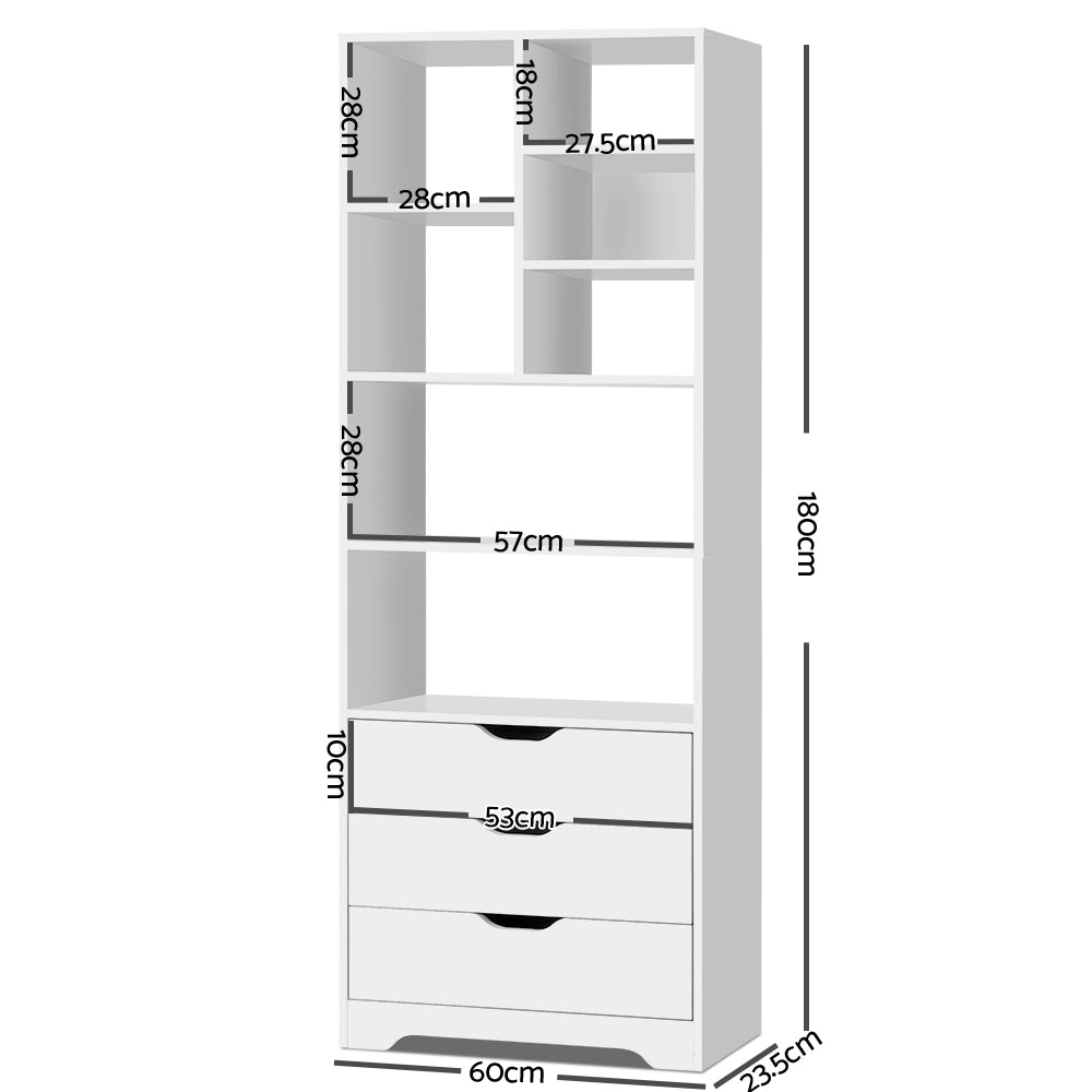 Nana White Bookshelf with Drawers